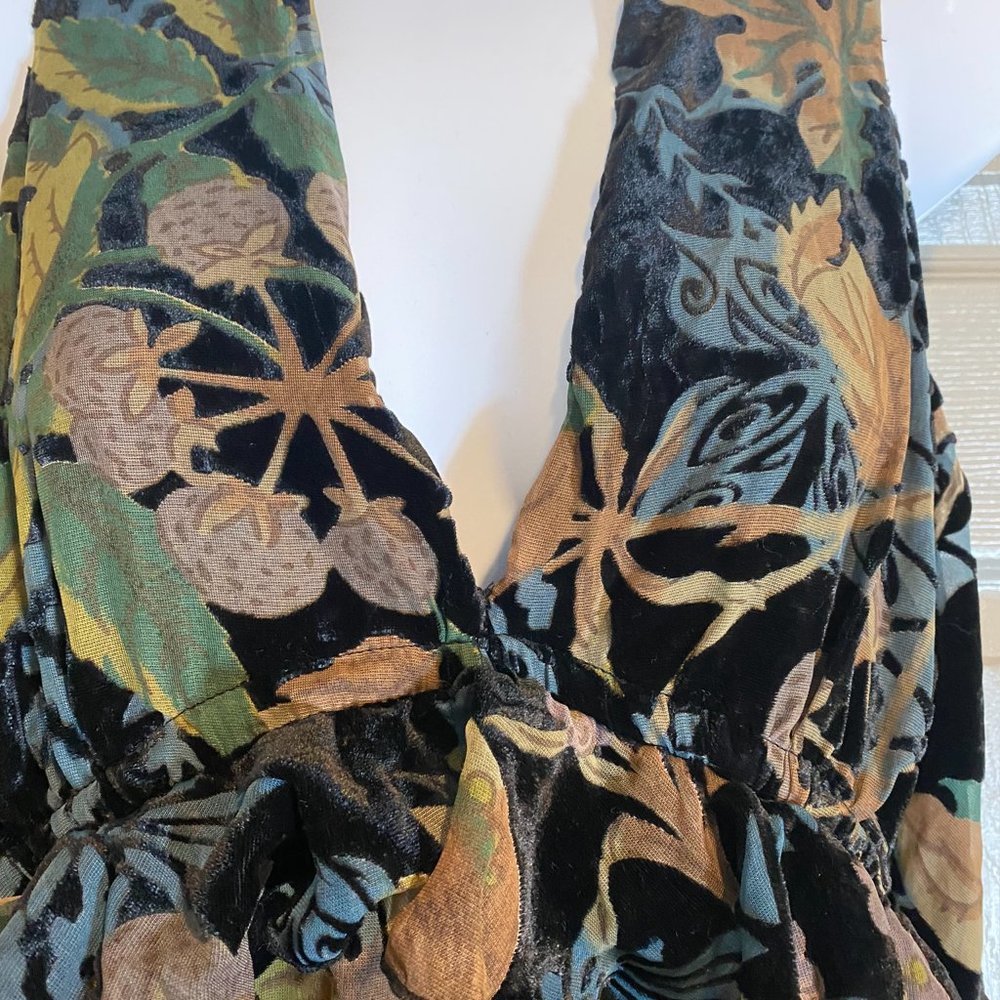 Chelsea and Violet Burnout Velvet Mini Dress with Ruffle - Picture 7 of 9